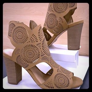 Ran XOXO block heel sandals